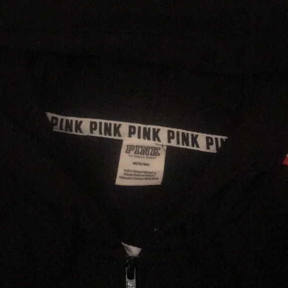 Victoria’s Secret PINK Sequin Black Zip Up Hoodie - Picture 7 of 9